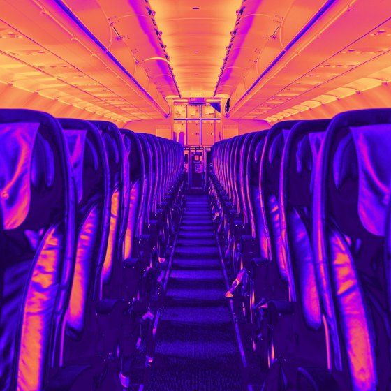 Background layer: an airplane cabin